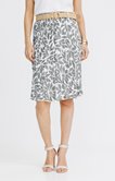 Jupe midi imprimée avec ceinture