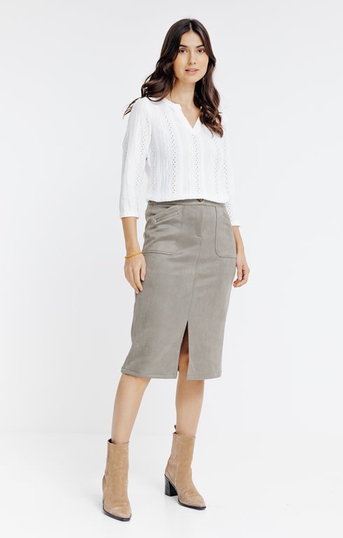 JUPE MIDI NON DOUBLEE