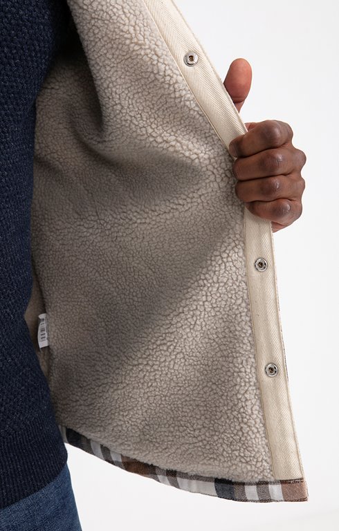 Surchemise MCS Sherpa - Marron à Carreaux - Taille L - Coton - Occasion TBE