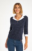PULL EN MAILLE FANTAISIE COL TAILLEUR