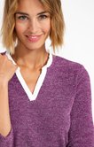 Pull 2 EN 1 matière fantaisie et crochet