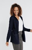 Cardigan à capuche avec détails lurex
