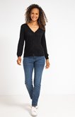 CARDIGAN TRICOTAGE FANTAISIE AVEC BOUTON