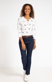 Pantalon jean slim avec détail lurex
