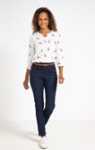 Pantalon jean slim avec détail lurex