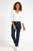 Pantalon jean droit avec double boutons