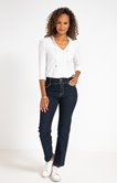 Pantalon jean droit avec double boutons