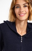 Cardigan zippé à capuche
