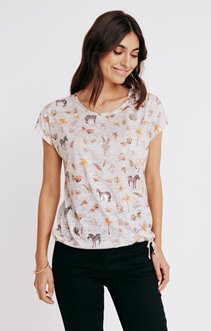 Tee-shirt avec lien imprimé mix 