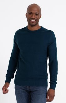 Pull col rond tricotage jacquard