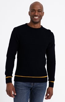 Pull col rond tricotage jacquard