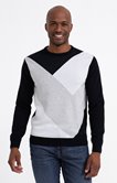 Pull col rond jacquard