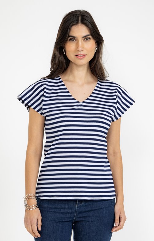 Tee-shirt rayé manches courtes