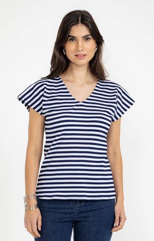 Tee-shirt rayé manches courtes