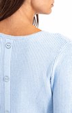 PULL COL ROND MANCHES LONGUES BOUTON DOS