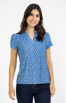 Tee-shirt imprimé pois manches courtes