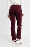 Pantalon slim en velours avec ceinture