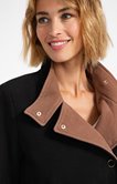 Manteau col montant bicolore