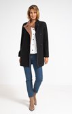 Manteau col montant bicolore