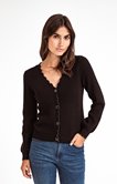 CARDIGAN CÔTE ANGLAISE DÉTAILS LUREX