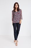 Tunique imprimée détail liseré col