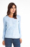 PULL MANCHES LONGUES COL ROND POINTELLE