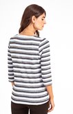 tee-shirt manches 3/4 rayures 