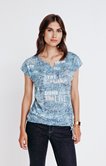 Tee-shirt imprimé texte détails strass