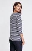 Tee-shirt rayé détails en dentelle
