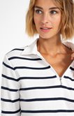 tee-shirt rayé col polo
