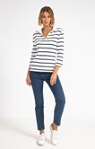 tee-shirt rayé col polo