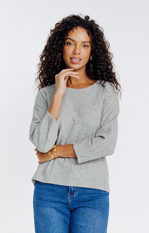 Tee-shirt brodé manches courtes