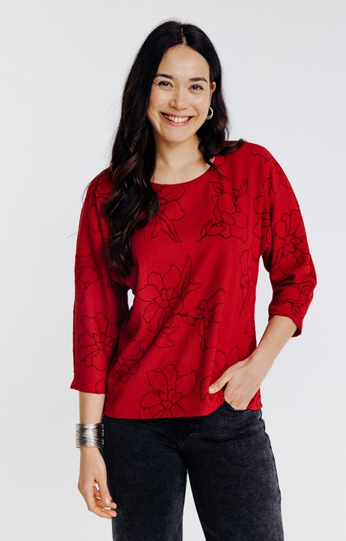 Tee-shirt brodé manches courtes