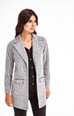 CARDIGAN LONG COL TAILLEUR ET POCHES