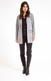 CARDIGAN LONG COL TAILLEUR ET POCHES