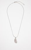 Ras de cou pendentif plume avec strass