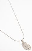 Ras de cou pendentif plume avec strass