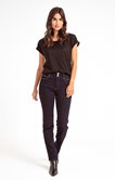 Pantalon jean droit avec double bouton