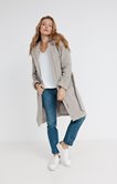 Manteau long à capuche