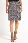 Jupe plissée imprimée avec doublure