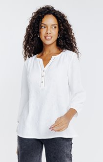 Tunique unie avec imprimé embossé