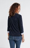 Pull 2 EN 1 avec détails froufrou au col