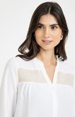 Blouse avec empiècement brodé