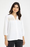 Blouse avec empiècement brodé