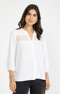 Blouse avec empiècement brodé