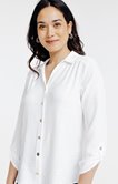 Chemise brodée avec boutons fantaisie