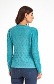 CARDIGAN COL V MAILLE FANTAISIE BOUTONS