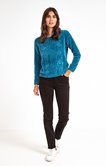 PULL COL ROND EN CHENILLE JEU DE TORSADE