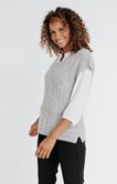 PULL SANS MANCHES COL ROND TORSADES
