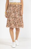 Jupe midi froissée imprimée 